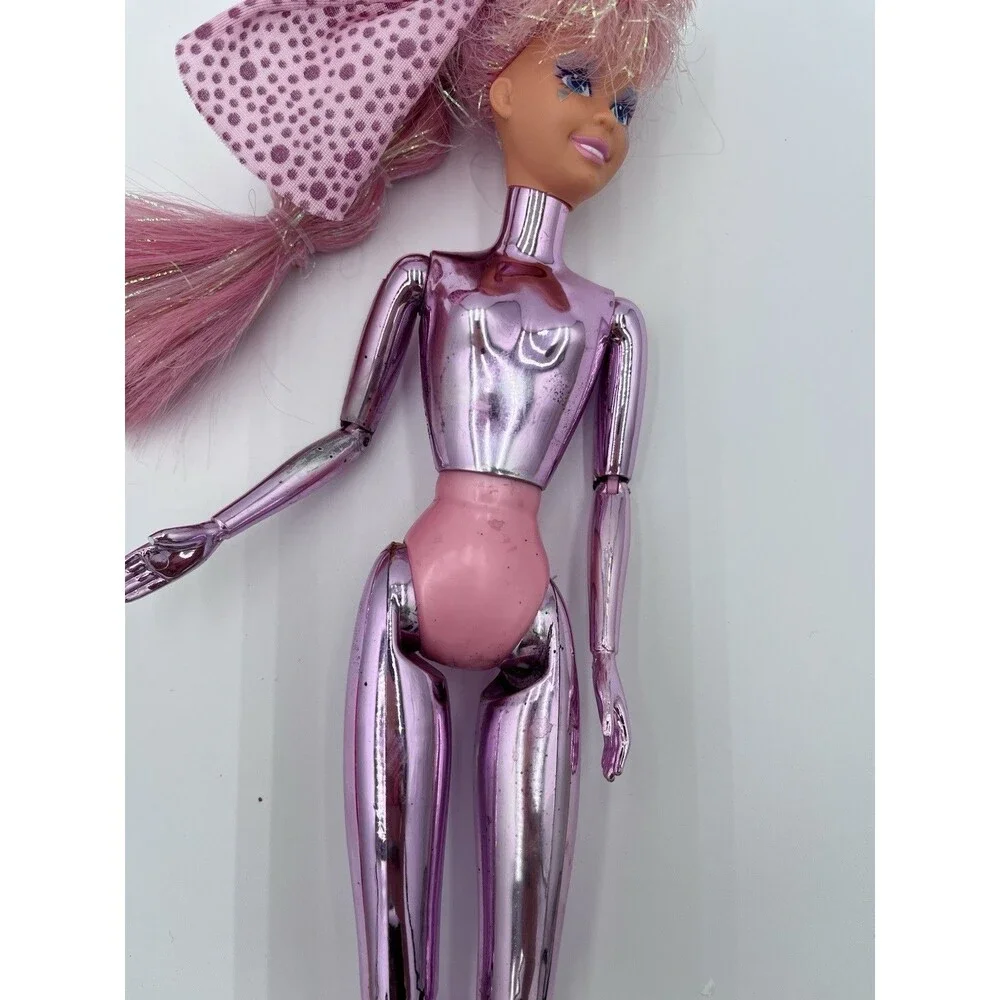 Vintage 1986 Mattel Spectra Lacy Spacy Doll Pink Chrome Cyborg Shimmerons 80s